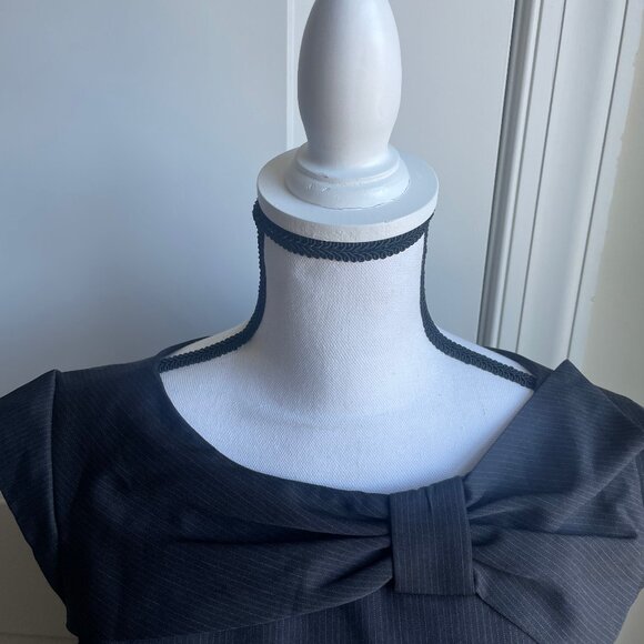 Studio I Charcoal Pinstripe Dress - Picture 5 of 8